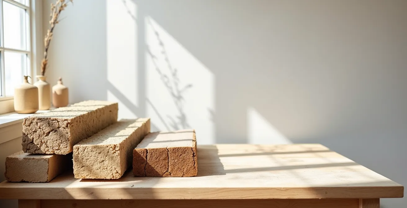 Une rénovation résidentielle au Québec mettant en valeur des matériaux naturels et durables dans un espace lumineux