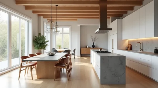 Transformation d'une cuisine résidentielle moderne au Québec en 2025