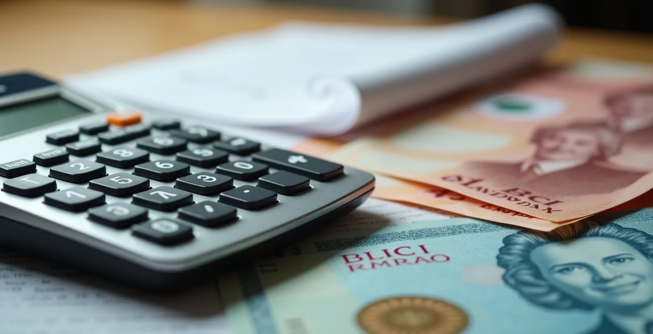 Calculatrice et documents de coûts comparant rénovation professionnelle versus amateur avec billets canadiens