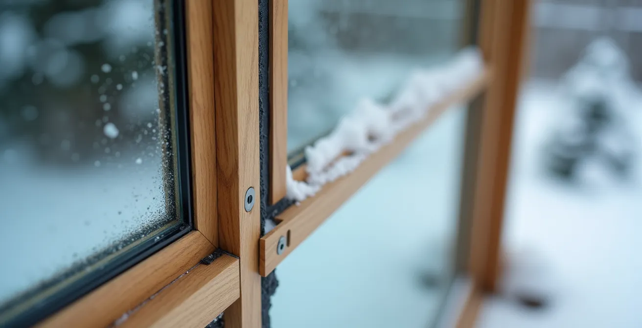 Installation professionnelle d'une fenêtre triple vitrage avec membrane d'étanchéité et isolation du cadre