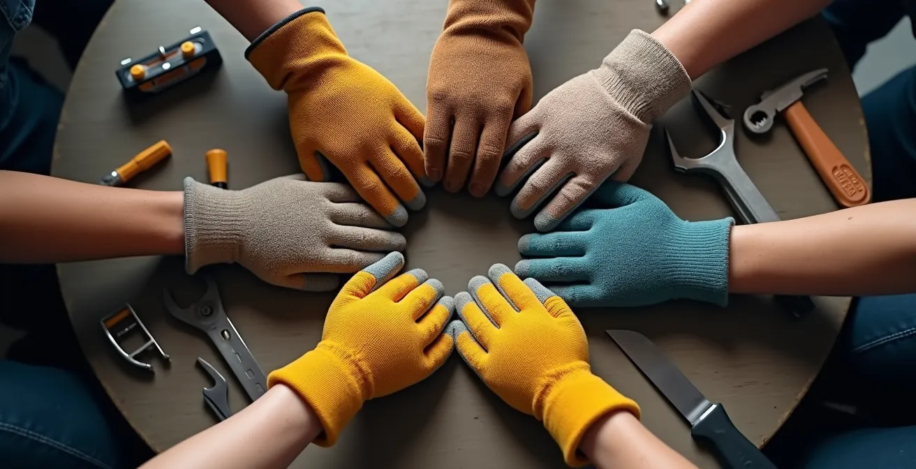 Réseau de professionnels de la construction collaborant sur un chantier résidentiel au Québec